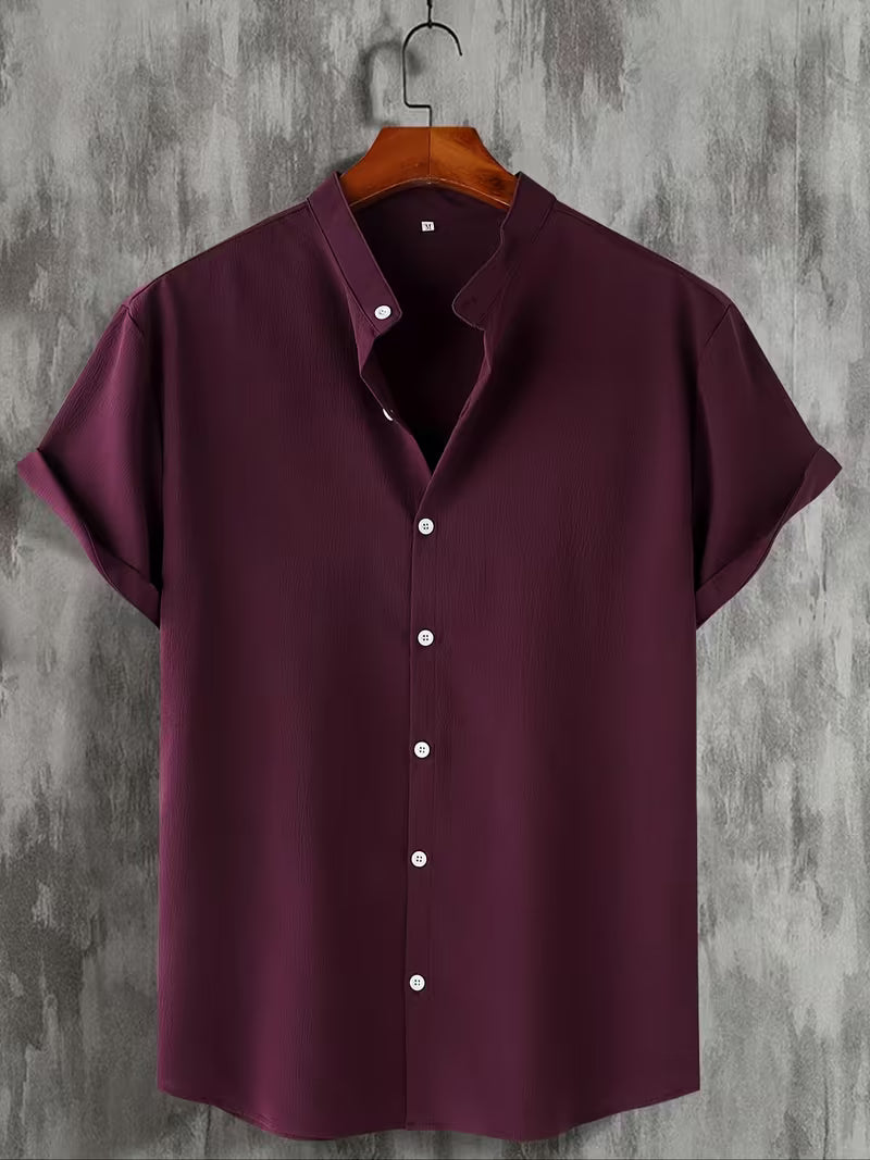 Camicia Henley Estiva Uomo Fresca